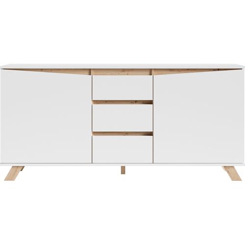 „Sideboard BYLIVING „“Valentin““ Sideboards Gr. B/H/T: 160 cm x 76 cm x 38 cm, weiß (weiß matt) Sideboards Breite 160 und 180 cm“