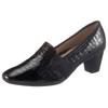 Hochfrontpumps ARA "VERONA", Damen, Gr. 6,5, schwarz, Lacksynthetik, Reptilienprägung, glänzend, elegant, Schuhe Hochfrontpumps Trotteur, Abendschuh, Trichterabsatz, Festtagsschuh, mit Reptilienprägung