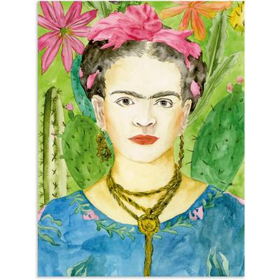 Wandbild ARTLAND "Frida Kahlo II", bunt (farbe bild(er): bunt), B:60cm H:80cm, Bilder, als Alubild, Outdoorbild, Leinwandbild, Poster, Wandaufkleber Image
