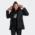 Outdoorjacke ADIDAS SPORTSWEAR "UTILITAS HOODED PARKA" Gr. XS, schwarz (black) Damen Jacken Sportjacken