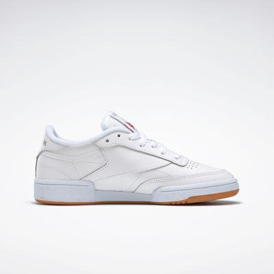 Sneaker REEBOK CLASSIC "CLUB C 85", Gr. 36, weiß (weiß, light, grau, gum), Leder, sportlich, Schuhe