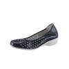 Ballerina AIRSOFT, Damen, Gr. 38, blau (dunkelblau), Glattleder, modisch, Schuhe