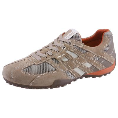 Sneaker GEOX "Snake", Herren, Gr. 39, beige, Veloursleder, Textil, sportlich, Schuhe, mit Geox Spezial Membrane, Freizei