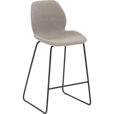 Barhocker MAYER SITZMÖBEL "mySOLO", grau (muschelgrau, meliert, lichtgrau), B:49cm H:97cm T:52cm, 100% Polyester (Sitzschale innen), 50% Polyurethan, 50% PVC (Sitzschale außen), Hocker Image