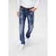 Straight-Jeans CIPO & BAXX "Red Dot" Gr. 32, Länge 34, blau (blue used) Herren Jeans Straight Fit