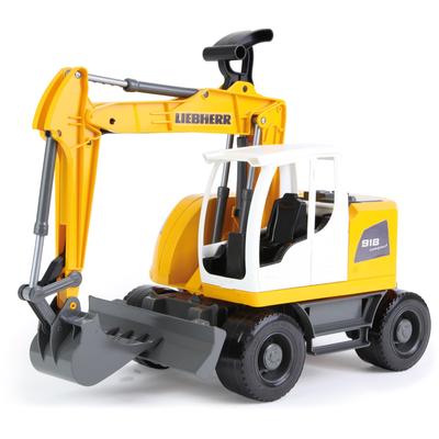 Spielzeug-Bagger LENA "Worxx, Liebherr Compact A918 Litronic", gelb, Spielzeugfahrzeuge, KinderB:19cm H:30cm T:48cm, Kunststoff, Made in Europe, B:19cm H:30cm T:48cm Image