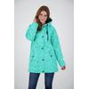 Regenjacke DEPROC ACTIVE "Friesennerz HALIFAX UMBRELLA", Damen, Gr. 36/38 (M), blau (türkis), Obermaterial: 100% Polyurethan; Futter: 100% Polyester, casual, figurumspielend, Langarm gerader Abschluss mit Druckknopf, Jacken, auch in Großen Größen...