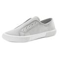 Sneaker LASCANA Gr. 35, grau (hellgrau) Damen Schuhe Damenschuh Skaterschuh Slip-on-Sneaker Sneaker low Sommerschuh