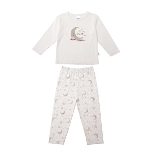 "Schlafanzug LILIPUT ""Mond"" Gr. 92, grau (weiß, grau) Kinder Homewear-Sets Schlafanzüge"