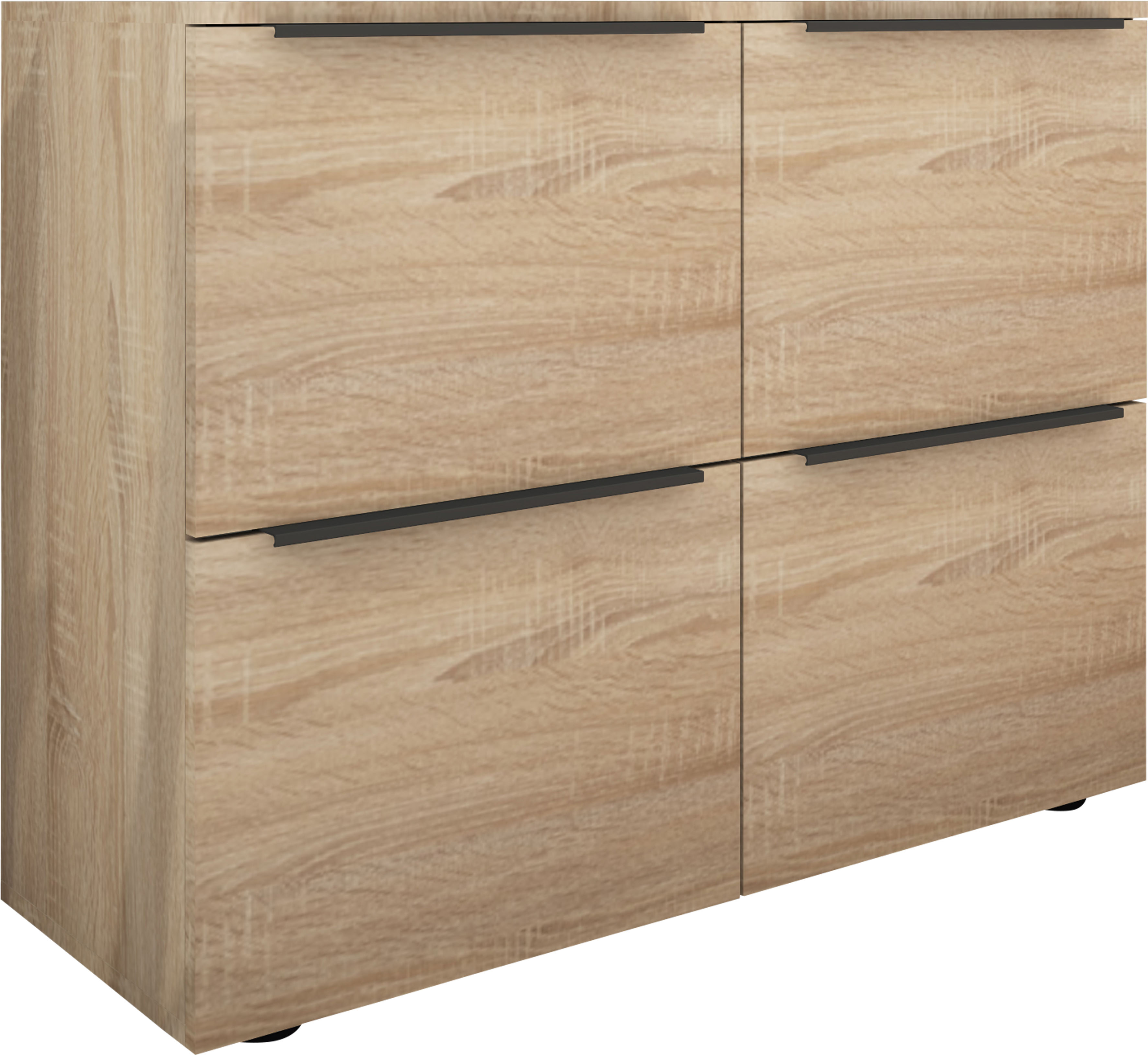 „Aktenschrank BORCHARDT MÖBEL „“Tom““ Schränke Gr. B/H/T: 93 cm x 72 cm x 35 cm, 4 St., braun (eiche sonoma) Aktenschränke Breite 93 cm, Mehrzweckschrank“