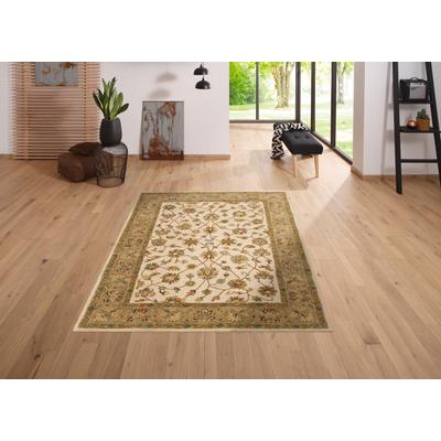 Wollteppich MY HOME "Sahil" Gr. 2, beige, B:70cm H:14mm L:140cm, Wolle, Teppiche, reine Wolle, Orient-Optik, mit Bordüre, auch als Läufer Image