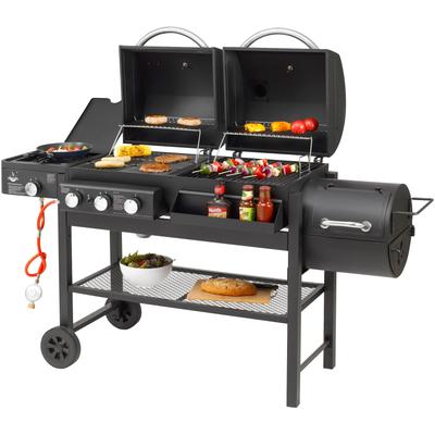Gasgrill EL FUEGO "Sierra", schwarz, B:174cm H:118cm T:60cm, Grills, Gas- und Holzkohlekombination, BxTxH: 173,5x60x117,5 cm Image