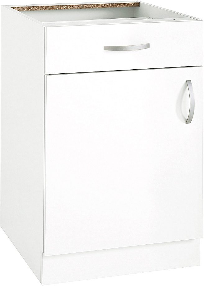Unterschrank WIHO KÜCHEN "Flexi", weiß (front und korpus: weiß), B:60cm H:82cm T:57cm, Schränke, Unterschrank, Breite 60 cm