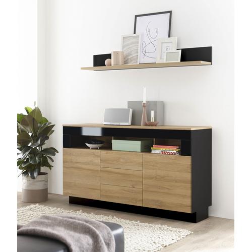 „Sideboard PLACES OF STYLE „“Cayman““ Sideboards Gr. B/H/T: 149 cm x 85 cm x 43 cm, 3, schwarz Sideboards Breite ca. 150 cm“