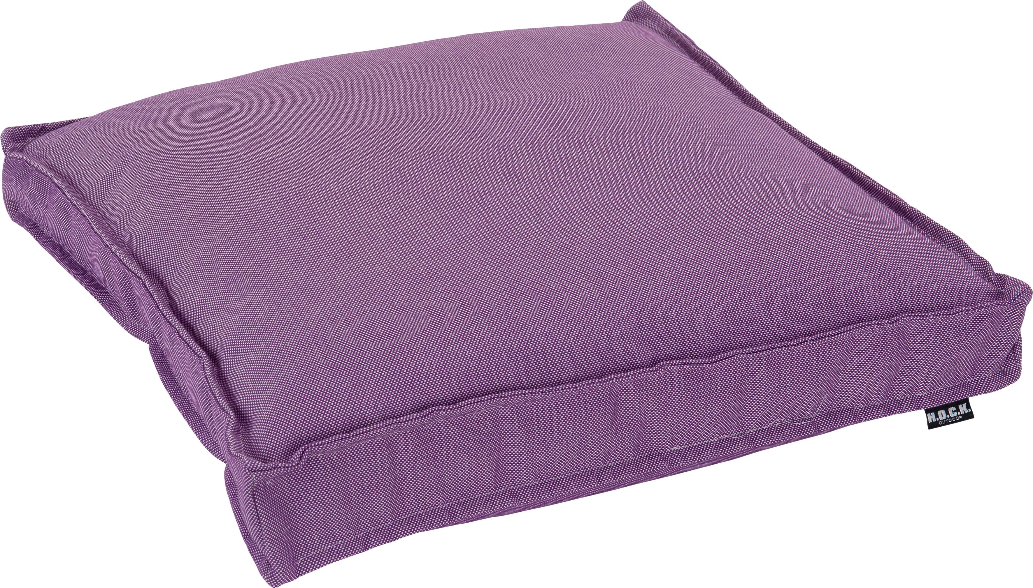 Sitzkissen H.O.C.K. "Caribe", lila (lila, unifarben), B:50cm H:5cm L:50cm, Polyacryl (dralon), Dekokissen_Sitzkissen_Kissenhüllen, Outdoor geeignet