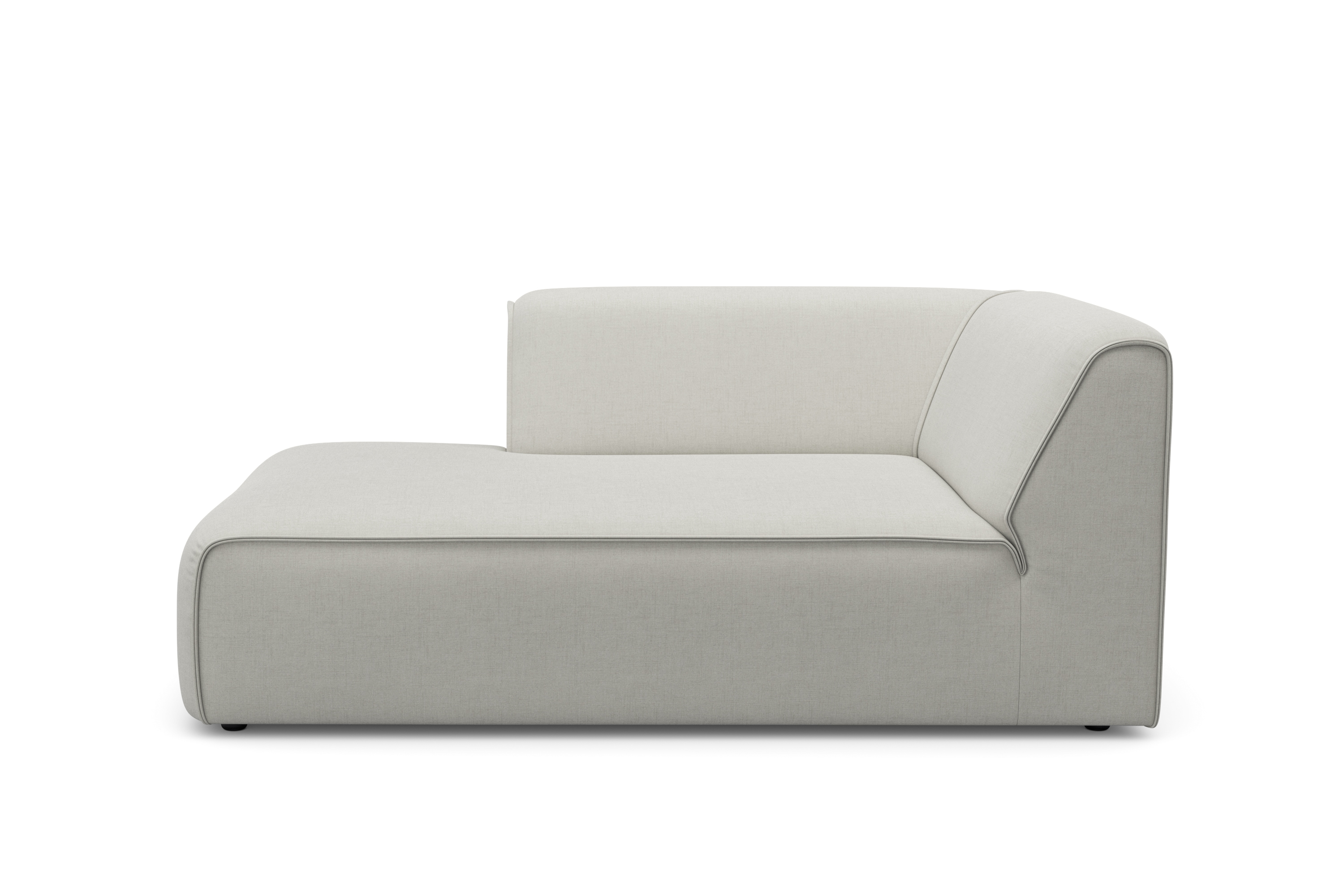 Ottomane OTTO HOME "Merid Chaiselongue, Maße B/T/H: 100/162/70 cm", beige (natur), B:100cm H:70cm T:162cm, Struktur fein (100% Polyester);Samtoptik (100% Polyester);Samtcord (92% Polyester, 8% Polyamid), Sofas, Ottomane, als Modul oder separat...