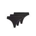 Slip TOMMY HILFIGER UNDERWEAR "3P THONG" Gr. S (36), 3 St., schwarz (black, black, black) Damen Unterhosen Klassische Slips