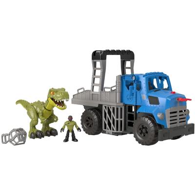 Spielfigur MATTEL "Imaginext, Jurassic World Dinosaurier-Ausbruch Transporter" Spielfiguren bunt Kinder