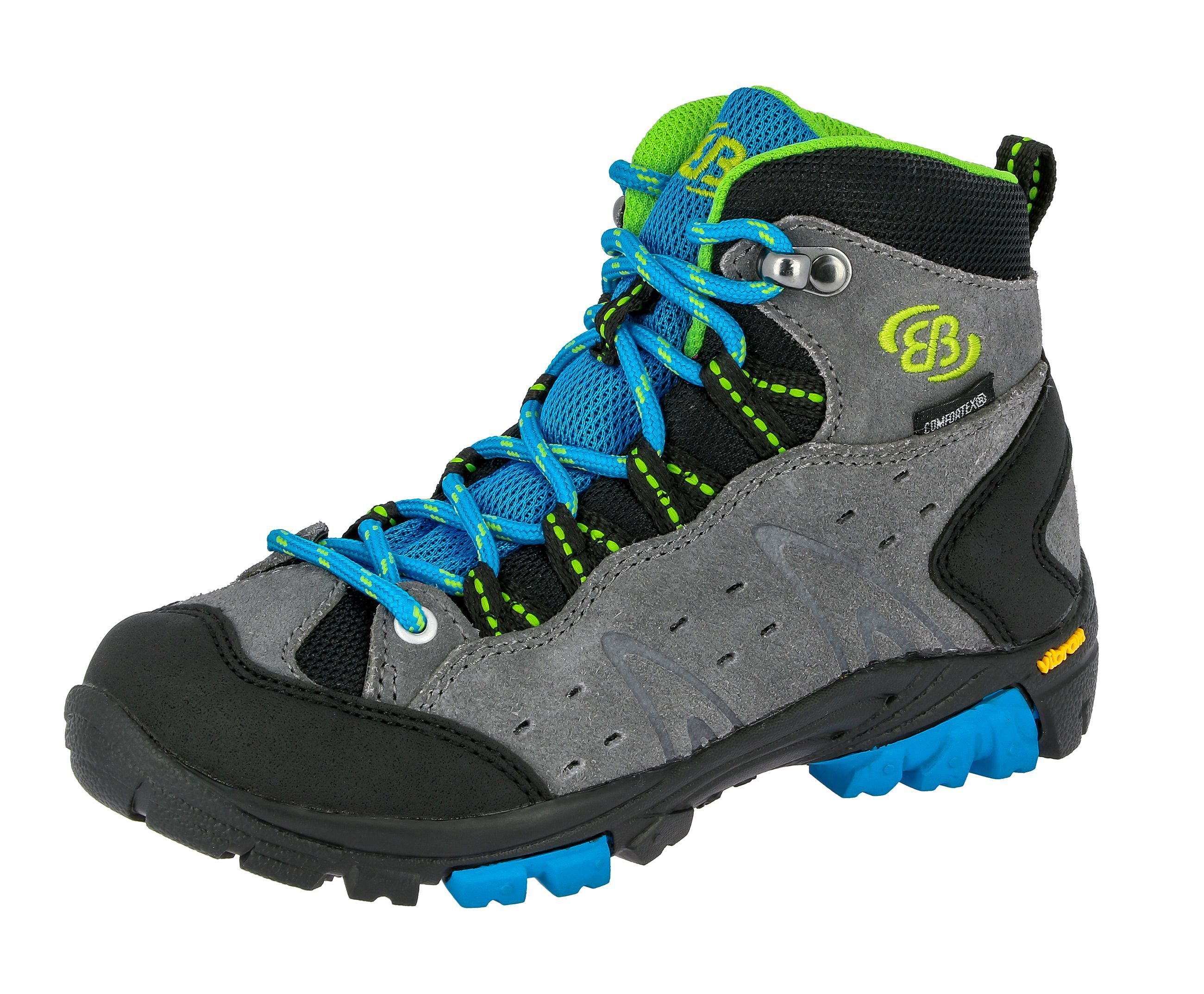 Outdoorschuh BRÜTTING "Outdoorstiefel Mount Bona High Kids", Kinder, Gr. 39, grau, Veloursleder, Schuhe Outdoorschuh
