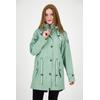 Regenjacke DEPROC ACTIVE "Friesennerz ankerglutliebe WOMEN", Damen, Gr. 40/42 (M), grau, Obermaterial: 100% Polyurethan; Futter: 100% Polyester, casual, figurumspielend, Langarm gerader Abschluss mit Druckknopf, Jacken, auch in Großen Größen erhältlich