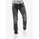 Bequeme Jeans CIPO & BAXX Gr. 30, Länge 34, schwarz Herren Jeans 5-Pocket-Jeans
