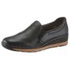 Slipper RIEKER, Damen, Gr. 40, schwarz, Leder, sportlich, Schuhe, Freizeitschuh, Halbschuh mit Gummizügen