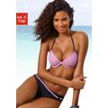 Push-Up-Bikini-Top BUFFALO "Florida" Gr. 38, Cup B, rosa (rosa, schwarz) Damen Bikini-Oberteile Ocean Blue mit Mustermix
