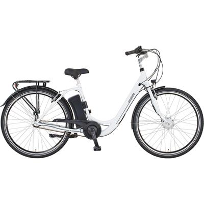 E-Bike PROPHETE "Geniesser 21.ESC.30" E-Bikes Gr. 48cm, 28 Zoll (71,12cm), weiß (kreide glanz) Pedelec, Elektrofahrrad für Damen u. Herren