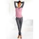 Schlafanzug BUFFALO Gr. 32/34, grau (rosa, anthrazit, meliert) Damen Homewear-Sets Pyjamas mit Zierknöpfen