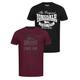 T-Shirt LONSDALE "SUSSEX-TORBAY" Gr. XXXL (64/66), schwarz (schwarz, rot) Herren Shirts T-Shirts