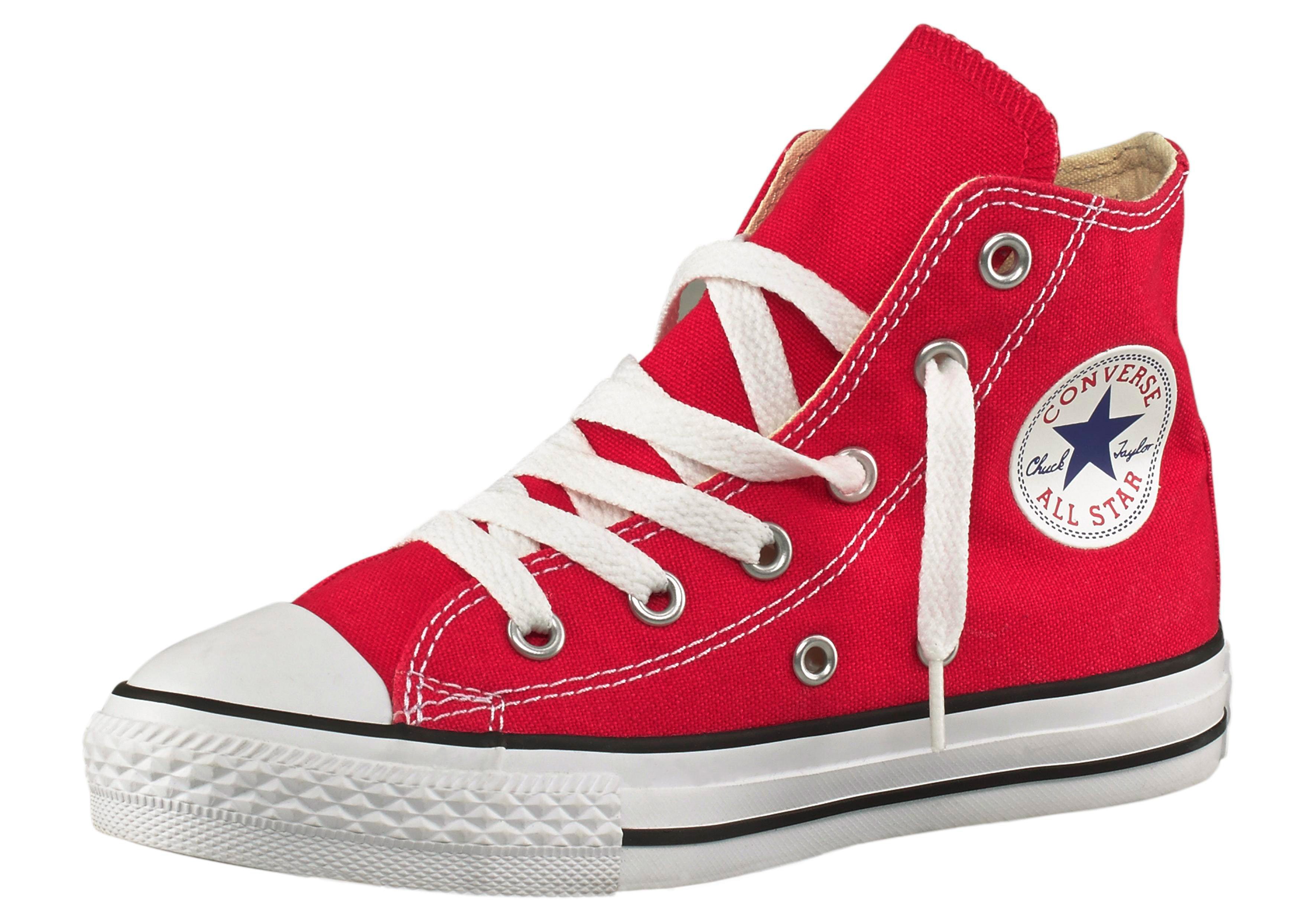 Sneaker CONVERSE "Kinder Chuck Taylor Hi", Gr. 34, rot, Textil, Retro, Schuhe Skaterschuh Sneakerboots Canvassneaker Sneaker high, für Kinder Image