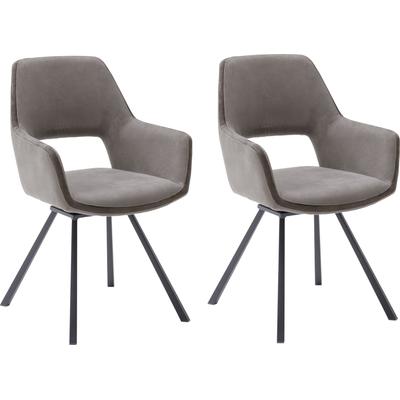 Esszimmerstuhl MCA FURNITURE "Bayonne", braun (cappuccino, schlamm, anthrazit lackiert), B:58cm H:90cm T:60cm, Polyester, Stühle Image