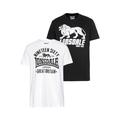 T-Shirt LONSDALE "BYLCHAN" Gr. XXL (60/62), schwarz-weiß (weiß, schwarz) Herren Shirts T-Shirts