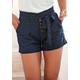 Shorts LASCANA Gr. 34, N-Gr, blau (marine) Damen Hosen Shorts Strandshorts