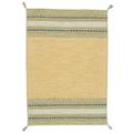 Teppich CARPETFINE "Kelim Azizi" Teppiche Gr. B/L: 160 cm x 230 cm, 5 mm, 1 St., gelb Orientalische Muster