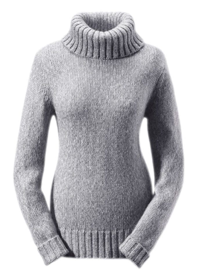 Rollkragenpullover ANISTON CASUAL, Damen, Gr. 40, grau (grau, meliert), Grobstrick, Obermaterial: 100% Polyacryl, meliert, figurbetont hüftbedeckend, breiter Bund, Pullover Rollkragenpullover
