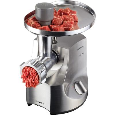 KENWOOD Fleischwolf "MG700 mit 2 Wurstfüllaufsätzen, Kebbeaufsatz, 3 Lochscheiben", silber (metall), B:22cm H:36cm T:30,5cm, Zerkleinerer, 850 Watt Normallastleistung - Maximalleistung 2000 W Image