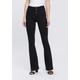 Bootcut-Jeans ARIZONA "mit extrabreitem Bund" Gr. 92, K + L Gr, schwarz (black, overdyed) Damen Jeans Bootcut