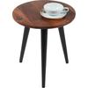 Beistelltisch TOM TAILOR HOME "T-WOOD TABLE SMALL", schwarz (natur, schwarz), B:40cm H:46cm, Tische, Beistelltisch mit Knopfdetail, dunkles Mangoholz und schwarze Beine