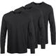 Langarmshirt MAN'S WORLD "neue Farbe ", Herren, Gr. 64/66 (XXXL), schwarz, Single Jersey, Obermaterial: 100% Baumwolle, unifarben, Basic, regular fit, Rundhals, Langarm normaler Saum, Shirts, Langarm, unifarben, aus Baumwolle, im 3er-Pack