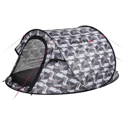 Wurfzelt HIGH PEAK "Pop up Zelt Vision 3", grün (camouflage), Zelte, B/H/L: 180cm x 100cm x 235cm, B:180cm H:100cm L:235cm
