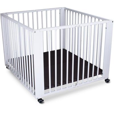 Laufgitter TISSI "Moritz, weiß 100x93" weiß Baby Laufställe Made in Europe