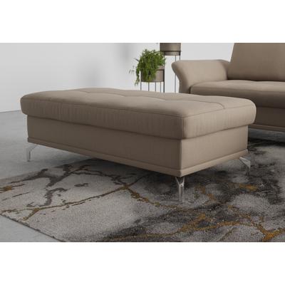Polsterhocker INOSIGN "Palm Beach", grau (taupe), B:133cm H:47cm T:72cm, 98%Polyester, 2%Polyamid, Hocker, passend zur Polsterserie "Palm Beach", B/T/H: 133/72/47 Image