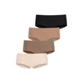 Hipster LASCANA Gr. 40/42, 4 St., bunt (champagner, nougat, beige, schwarz) Damen Unterhosen Alle Lascana-Produkte