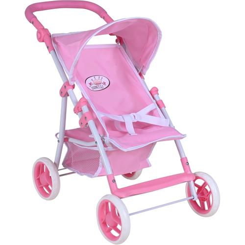 „Puppenbuggy KNORRTOYS „“Liba – Princess White Rose““ Puppenwagen rosa (princess white rose) Kinder Puppenwagen -trage“