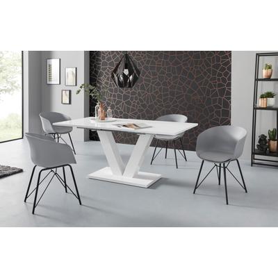 Esstisch INOSIGN "ausziehbar Andy, TOPSELLER", weiß, B:140cm H:76cm T:90cm, Tische, mit Auszugsfunktion, 2 Breiten (140-180 cm oder 180-220 cm) Image