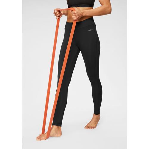 „Leggings OCEAN SPORTSWEAR „“Yoga-Tights““ Gr. 40, N-Gr, schwarz (schwarz (tights aus nachhaltigem material)) Damen Hosen Leggings Yogahosen mit Mesh-Einsätze“