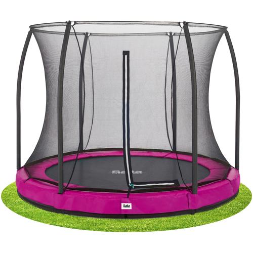 „Gartentrampolin SALTA „“Comfort Edition Ground““ Trampoline Gr. Ø 183 cm, pink (schwarz, pink) Kinder Trampoline Schutzrand“