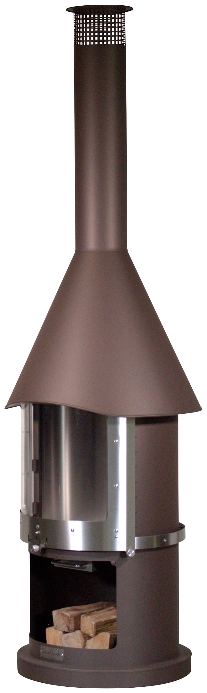 Grillkamin BUSCHBECK "Melbourne", braun (braun metallic), H:230cm Ø:65cm, Grills