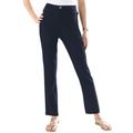 Stretch-Hose CLASSIC BASICS, Damen, Gr. 38, Normalgrößen, blau (marine), 72% Viskose, 25% Polyamid, 3% Elasthan, unifarben, lang, Hosen